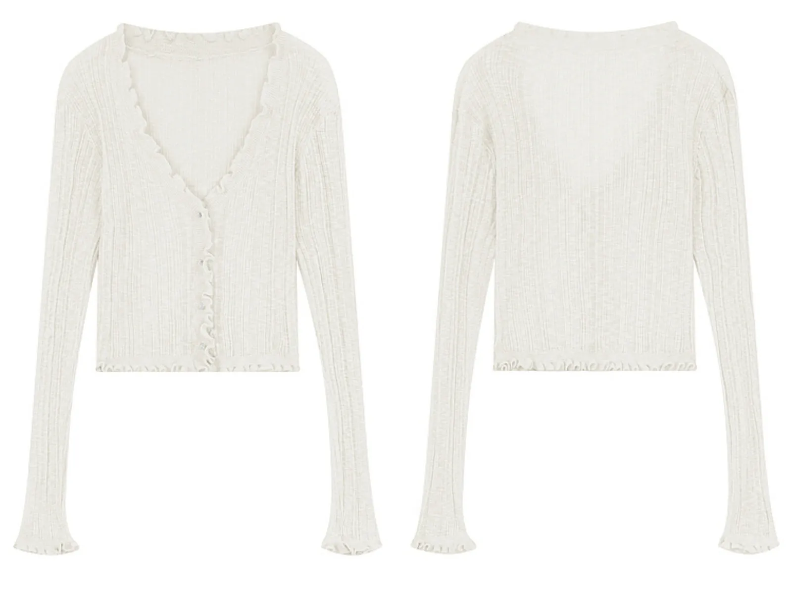 Korean Breathable Hollow Cardigan Top