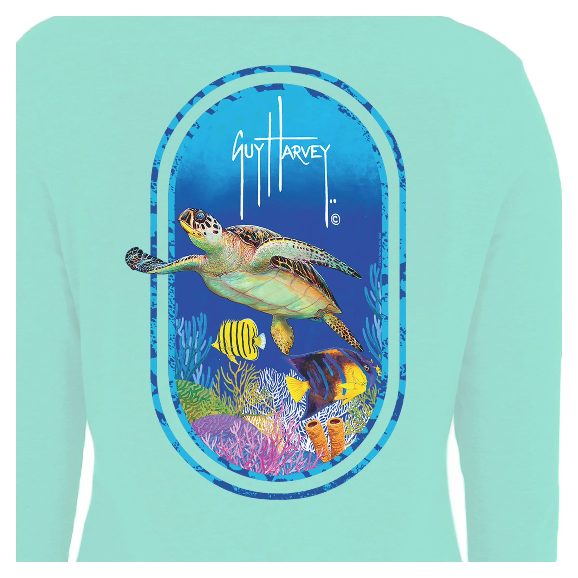 Ladies Reef And Friends Long Sleeve Green T-Shirt