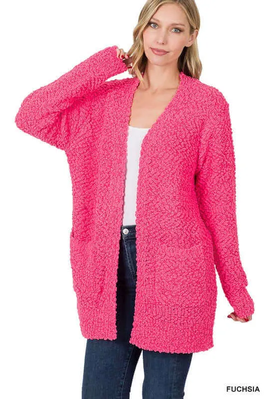 Long Sleeve Popcorn Cardigan