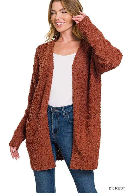Long Sleeve Popcorn Cardigan