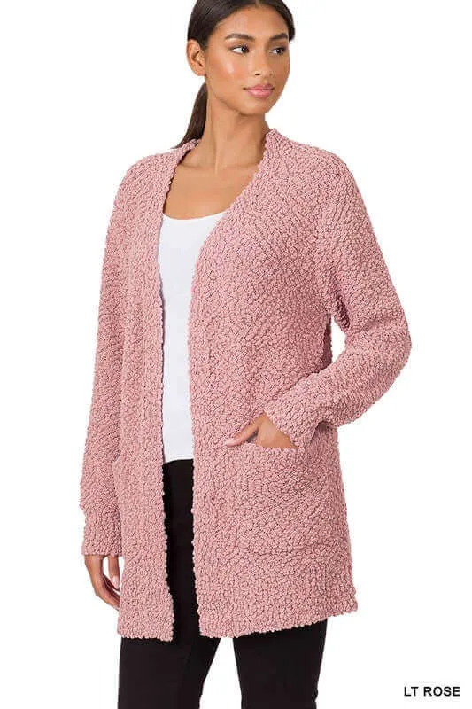 Long Sleeve Popcorn Cardigan