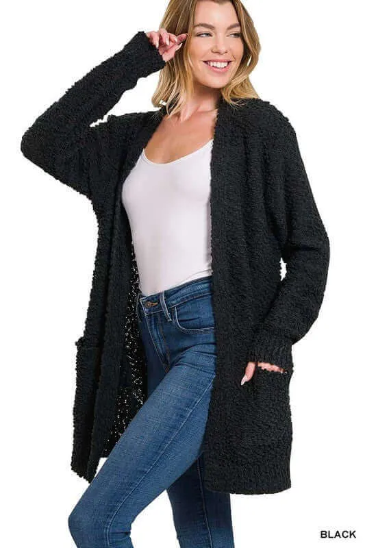 Long Sleeve Popcorn Cardigan