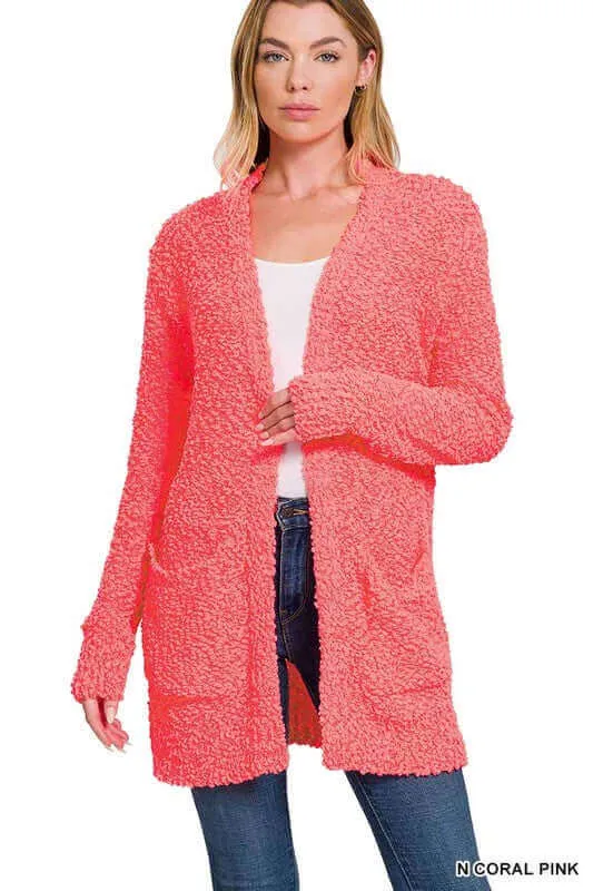 Long Sleeve Popcorn Cardigan
