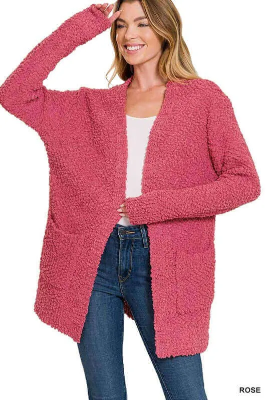 Long Sleeve Popcorn Cardigan