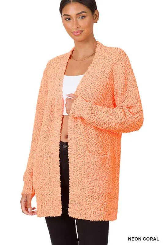 Long Sleeve Popcorn Cardigan