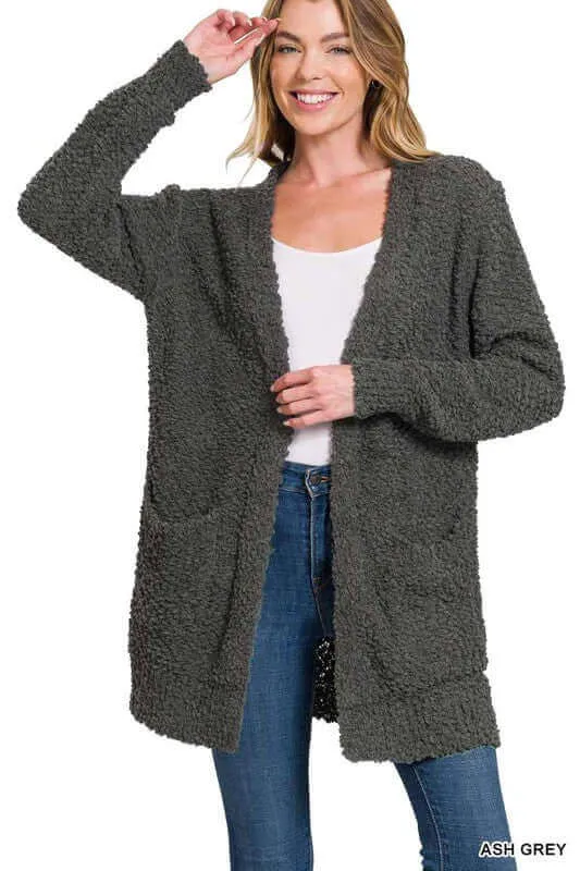 Long Sleeve Popcorn Cardigan