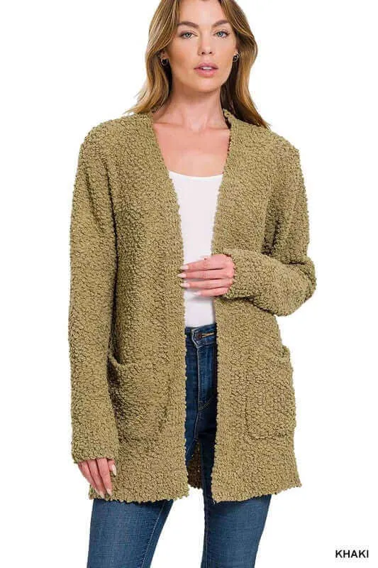 Long Sleeve Popcorn Cardigan