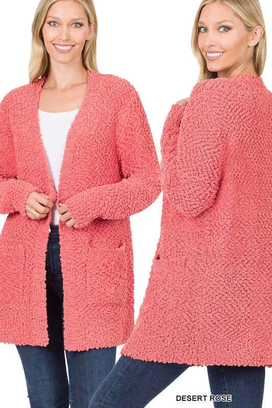 Long Sleeve Popcorn Cardigan
