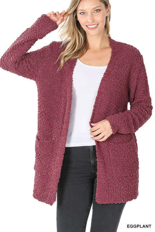 Long Sleeve Popcorn Cardigan