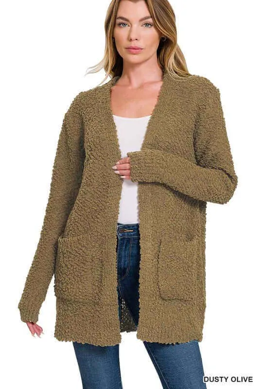 Long Sleeve Popcorn Cardigan