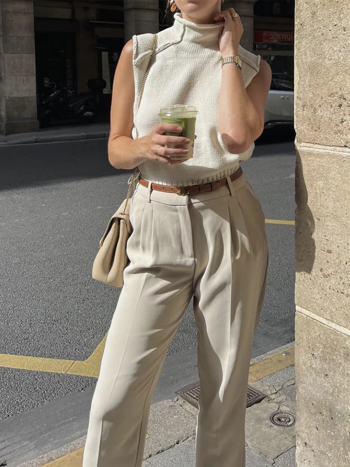 Love At First Sight Modern Mock Neck Sweater Vest