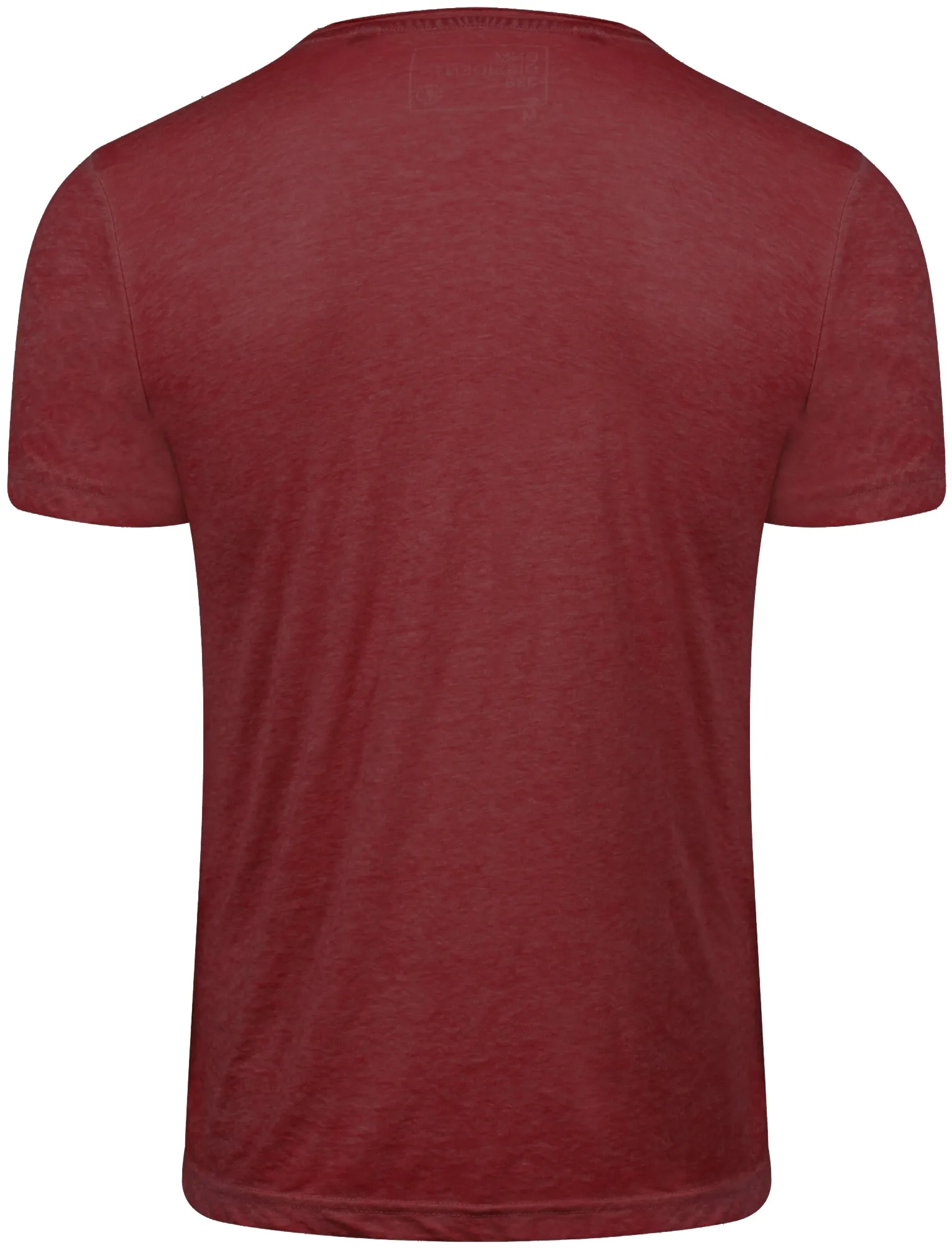 Manhatburn Motif Burnout T-Shirt in Bordeaux - Dissident