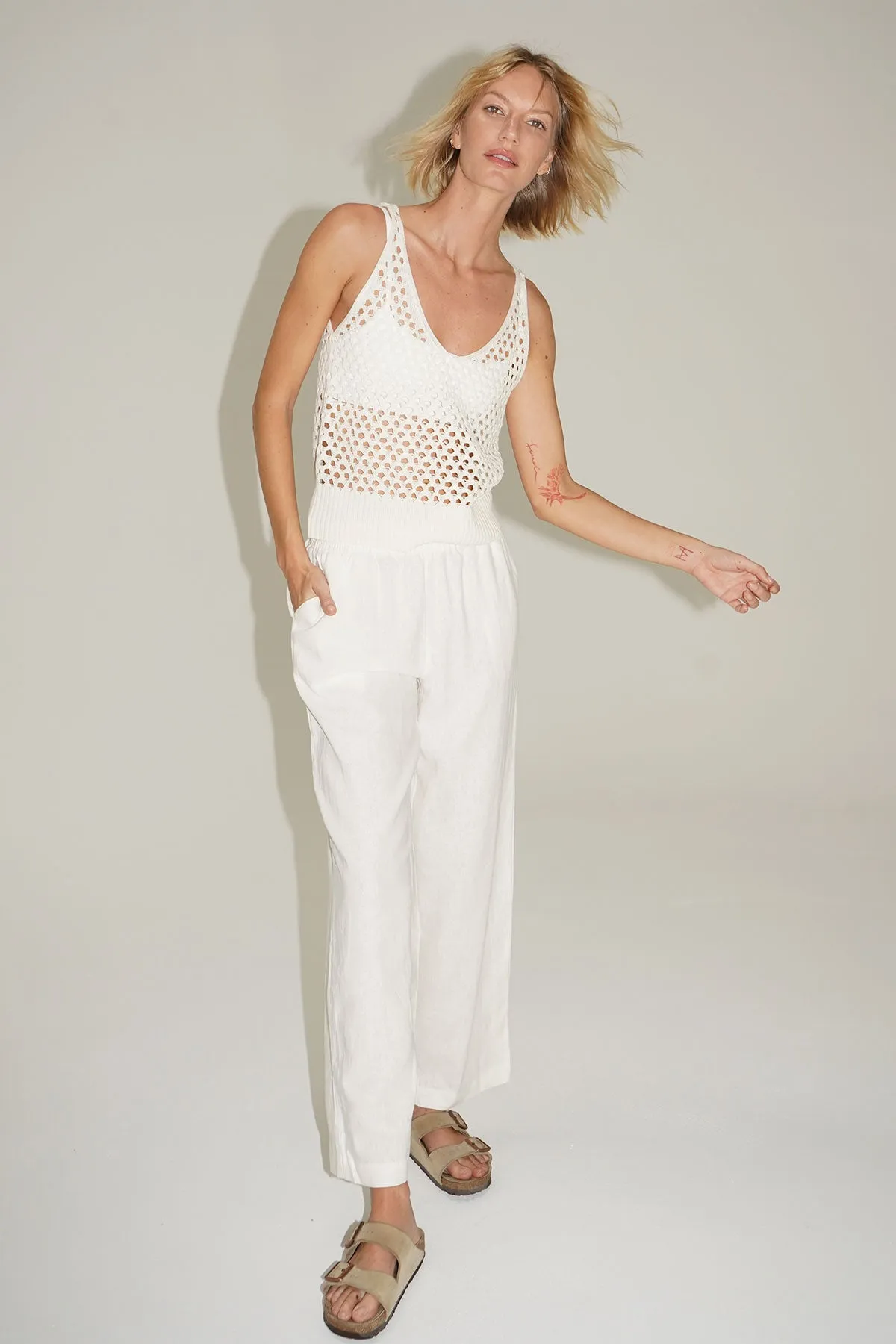 Mavi Open Knit Tank - Ivory