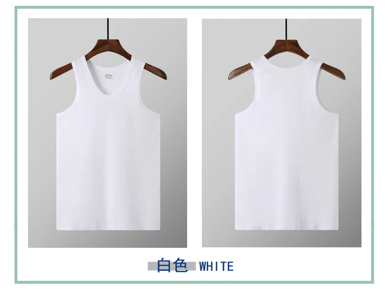 Men Sleeveless Cotton Sporty Korean Summer Breathable Matching Tank Top