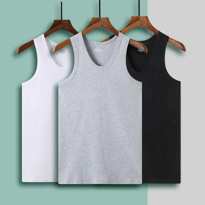 Men Sleeveless Cotton Sporty Korean Summer Breathable Matching Tank Top