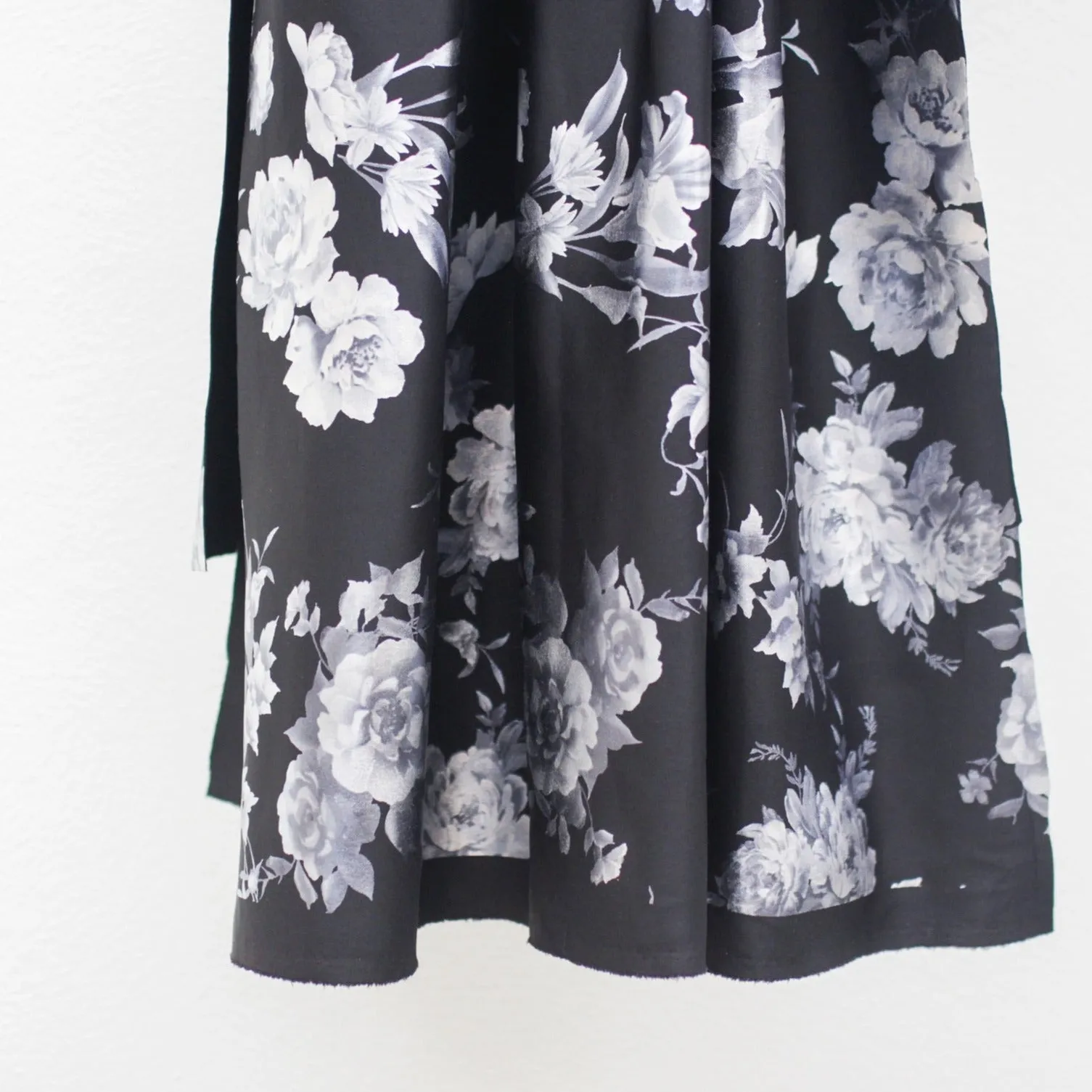 Mikado - Black/Silver Foiled Flower Ponte Knit - Remnant