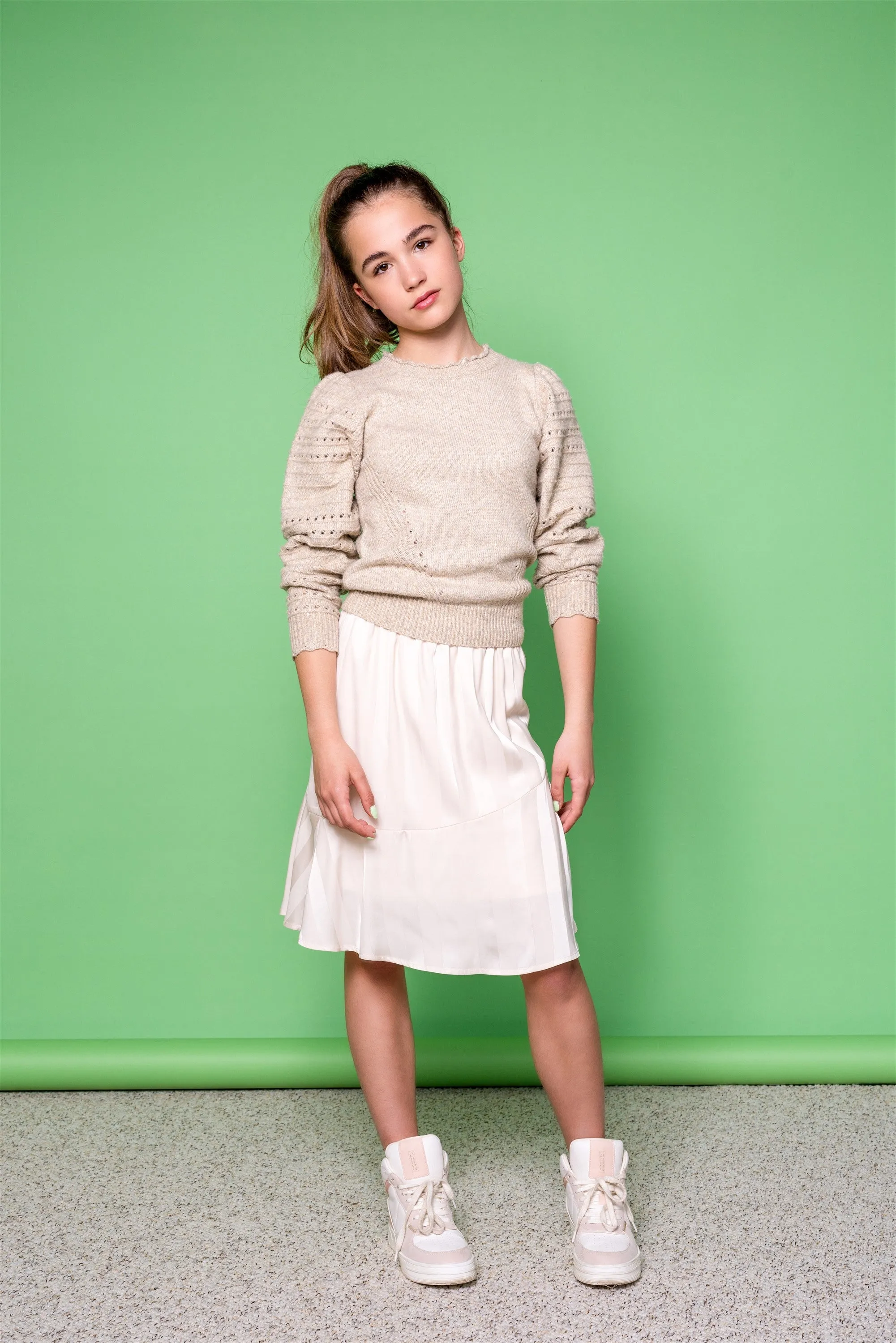 NoBell Kamile Girls Knitted Soft Sweater