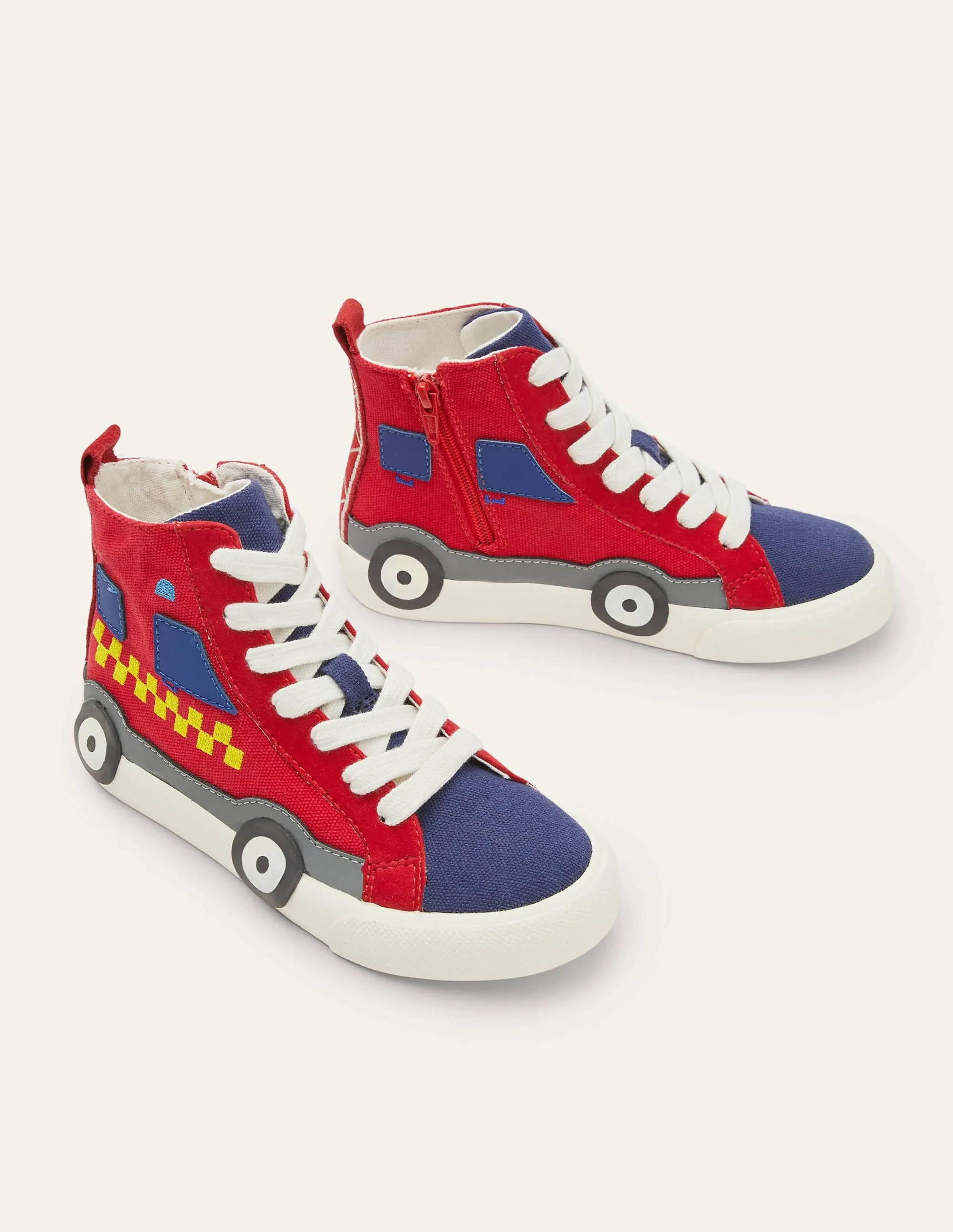 Novelty High Tops-Red Fire Engine