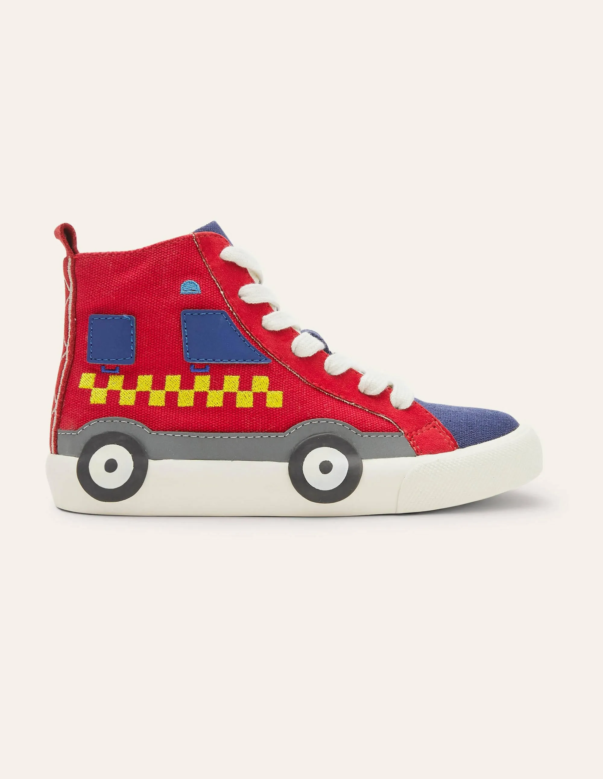 Novelty High Tops-Red Fire Engine