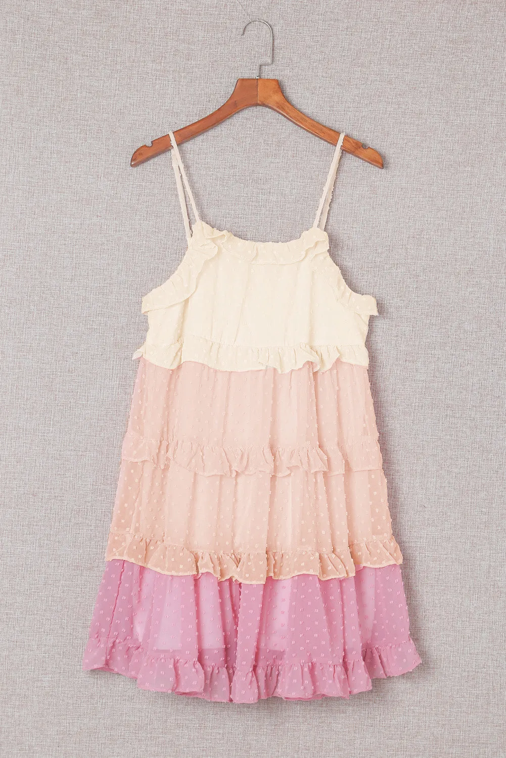 Ombre Swiss Tiered Mini Dress