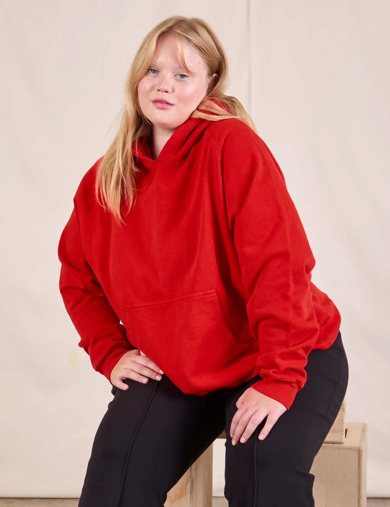 Oversized Hoodie - Mustang Red