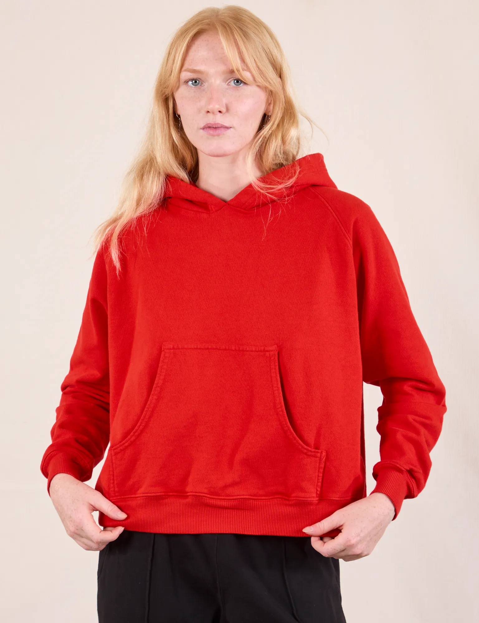 Oversized Hoodie - Mustang Red
