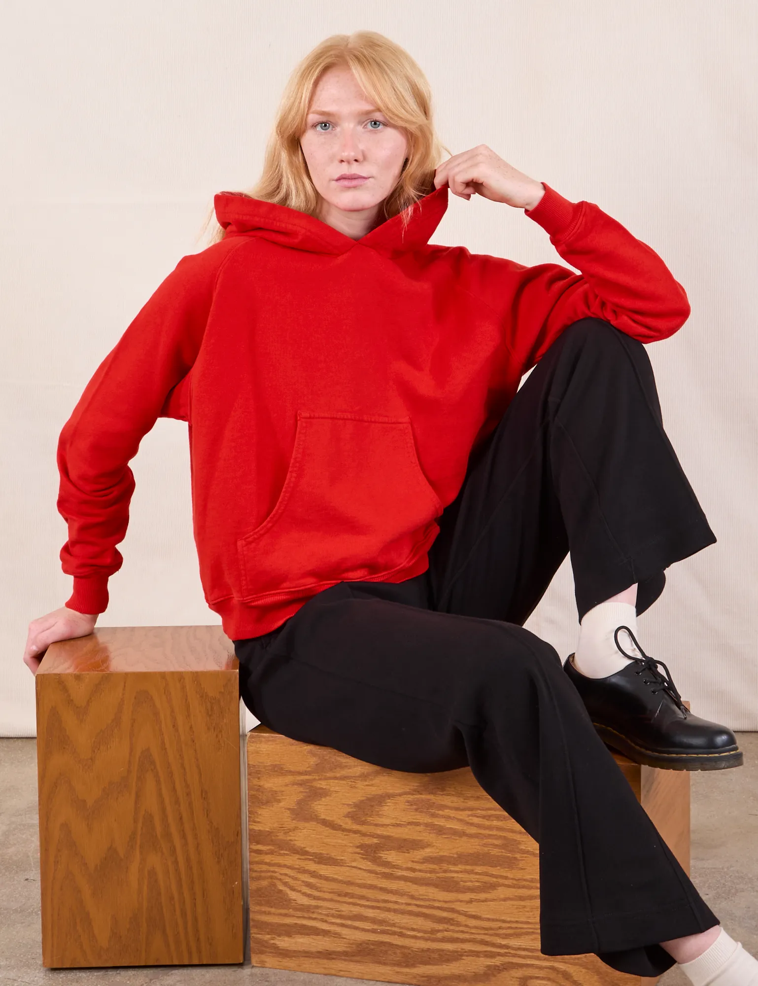 Oversized Hoodie - Mustang Red