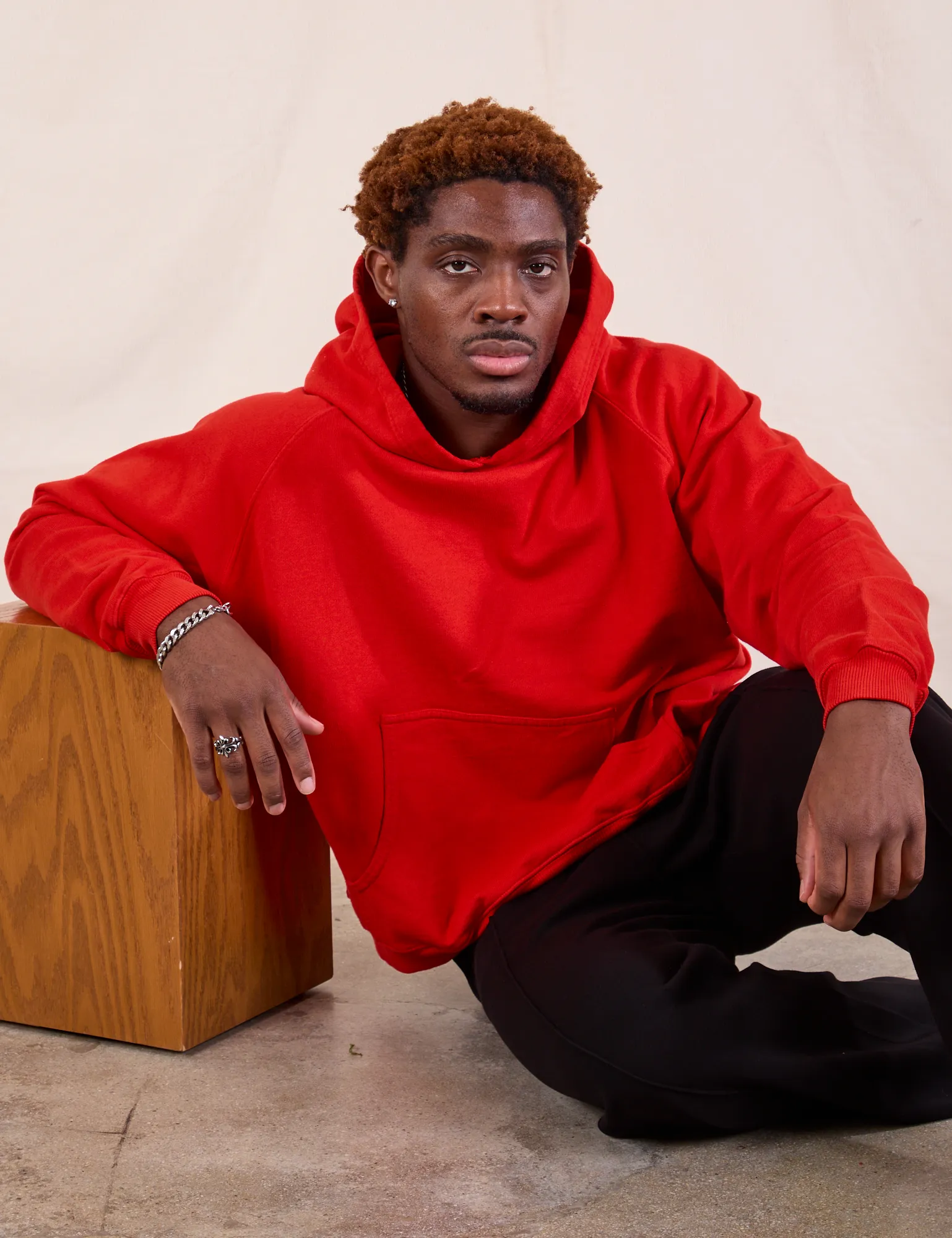 Oversized Hoodie - Mustang Red