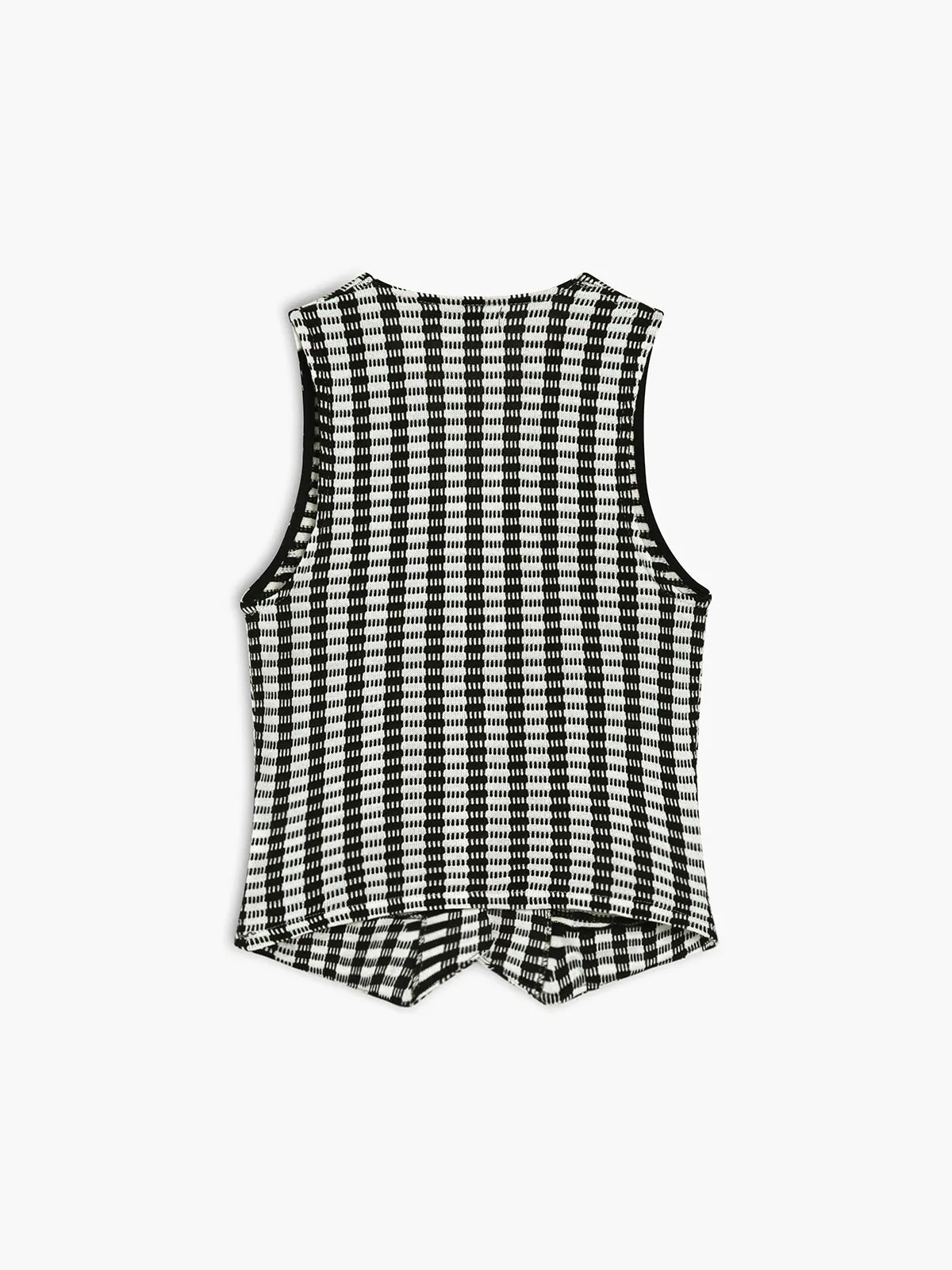 Pinstripe Eyelet Graceful Knit Vest