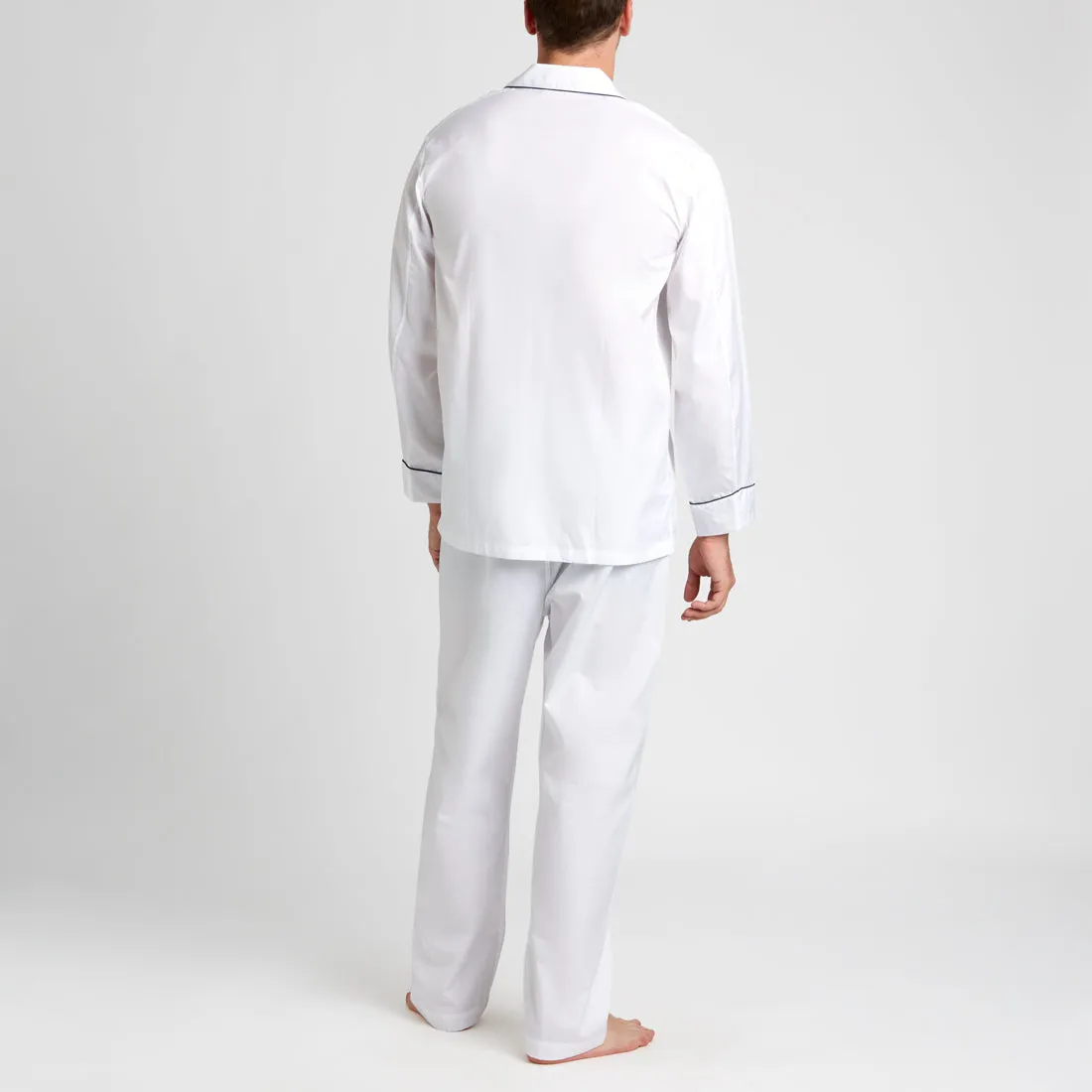 Plain Poplin Pyjamas in White