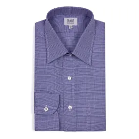 Prince of Wales Fine Twill Shirt in Royal Blue