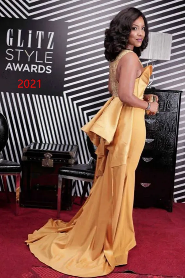 Promfast Elegant Yellow Beaded Mermaid Evening Dresses, African Attire Dresses PFP1986