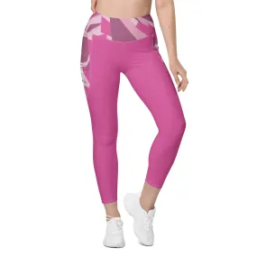 Queen Savage Pink Yoga Tights with Pockets