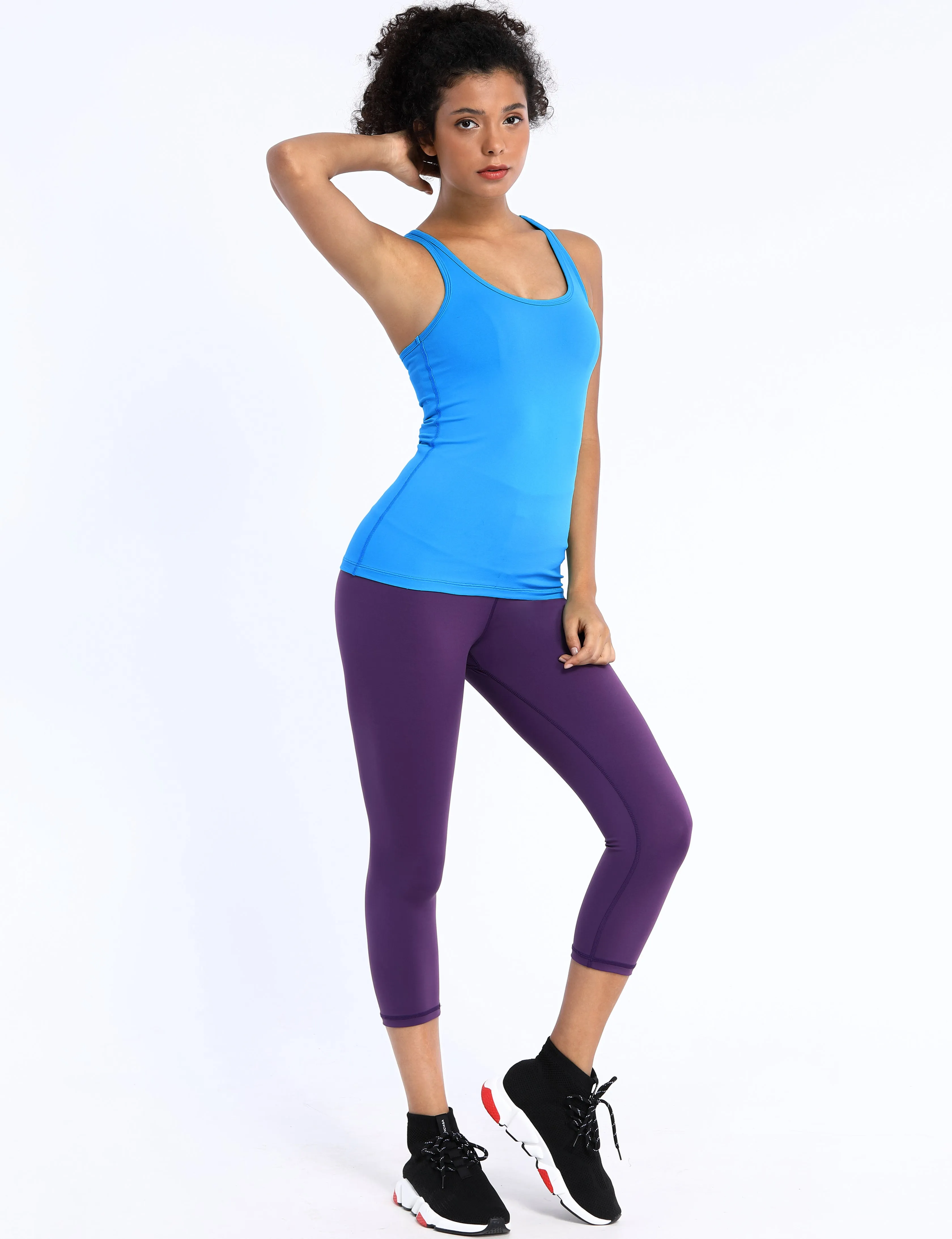Racerback Athletic Tank Tops electricblue_Tall Size