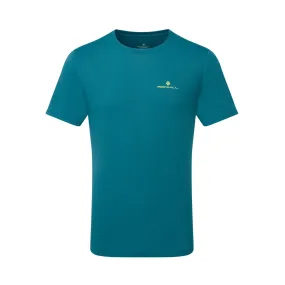 Ronhill | Men's Core S/S Tee - Deep Teal/Acid