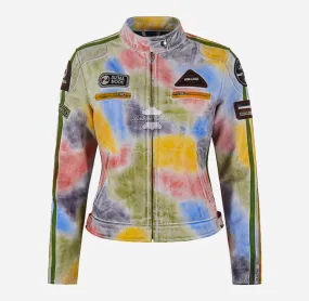 SIZMA MODE Multicolored Women Biker Leather Jacket