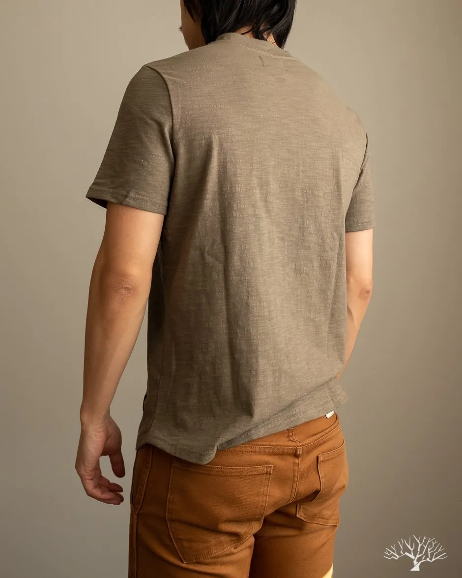 Slub Short-Sleeve Henley - Olive
