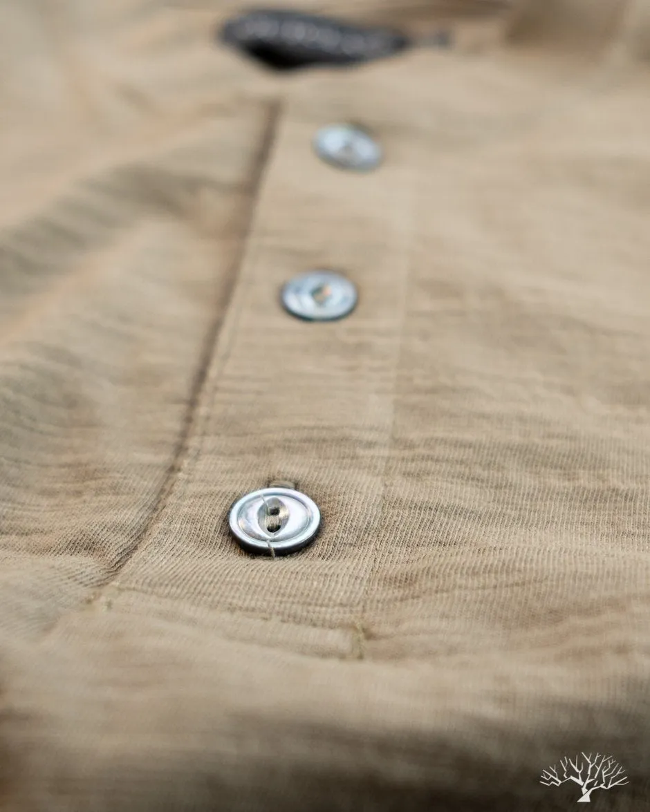Slub Short-Sleeve Henley - Olive