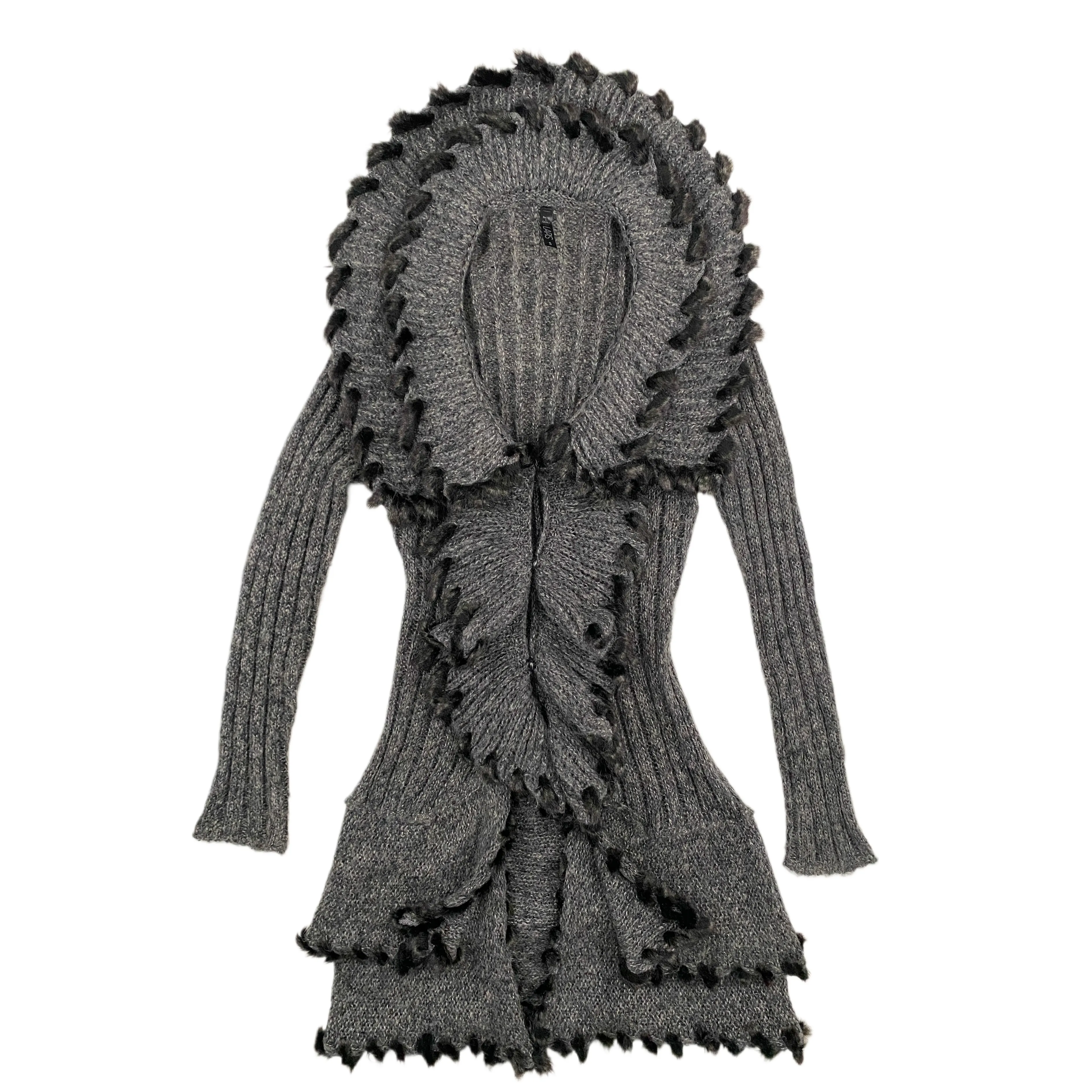 Soft Knit Faux Fur Duster (S)