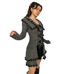 Soft Knit Faux Fur Duster (S)