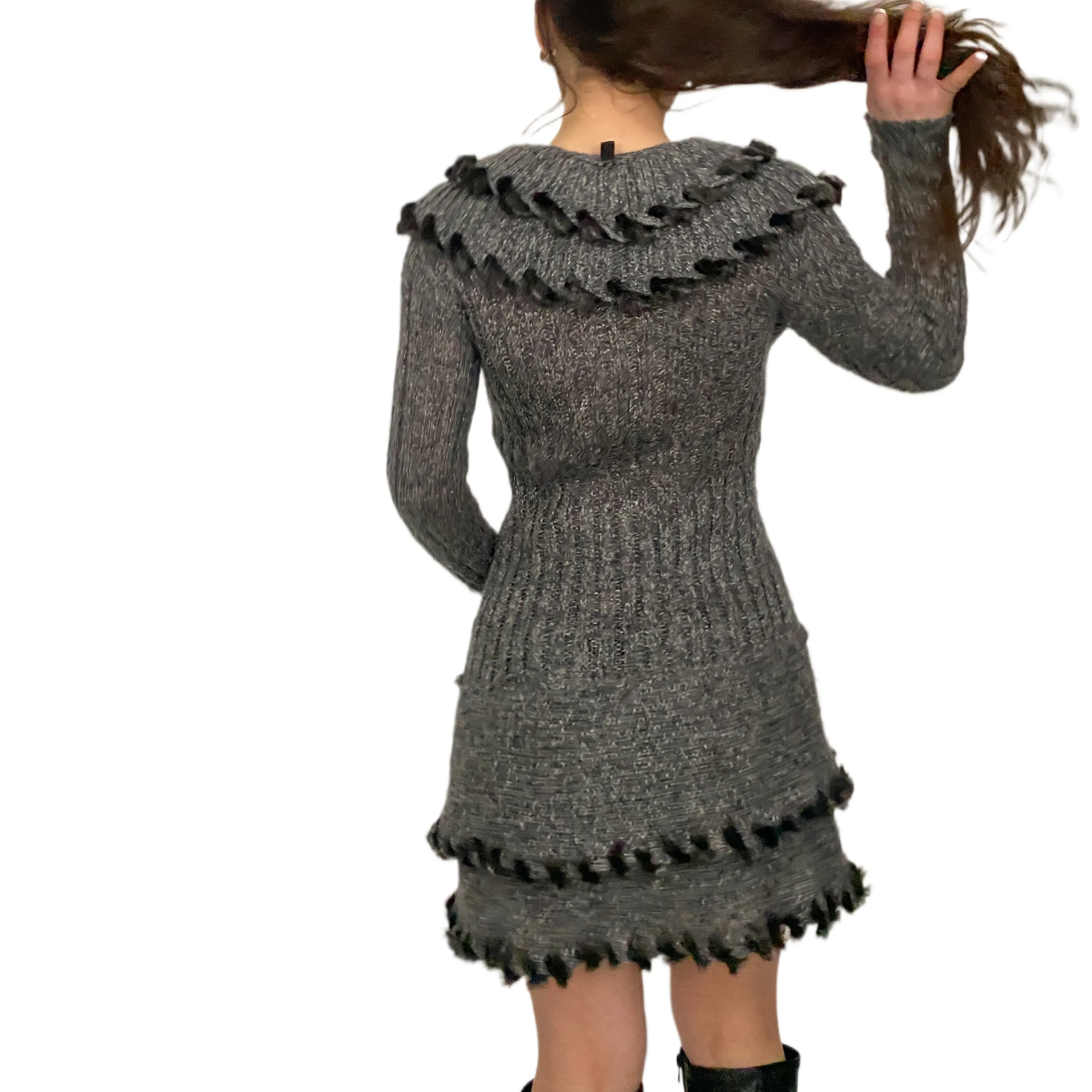 Soft Knit Faux Fur Duster (S)