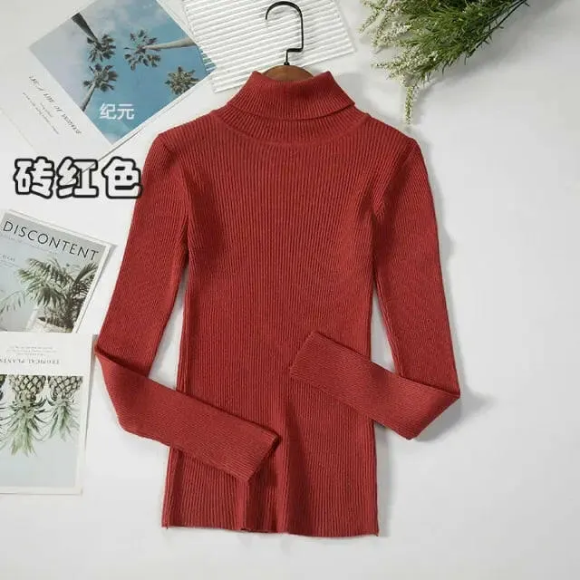 Soft Ribbed Turtleneck Sweater