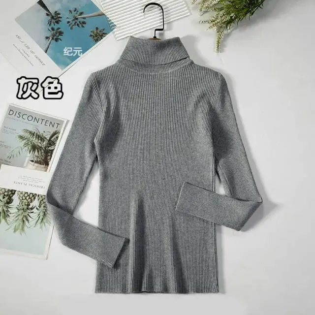 Soft Ribbed Turtleneck Sweater