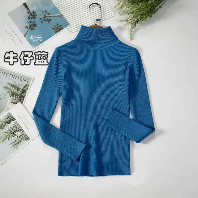 Soft Ribbed Turtleneck Sweater