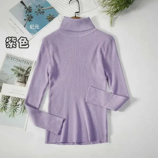 Soft Ribbed Turtleneck Sweater