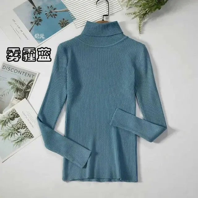 Soft Ribbed Turtleneck Sweater
