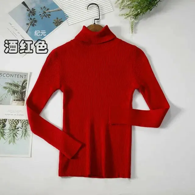 Soft Ribbed Turtleneck Sweater