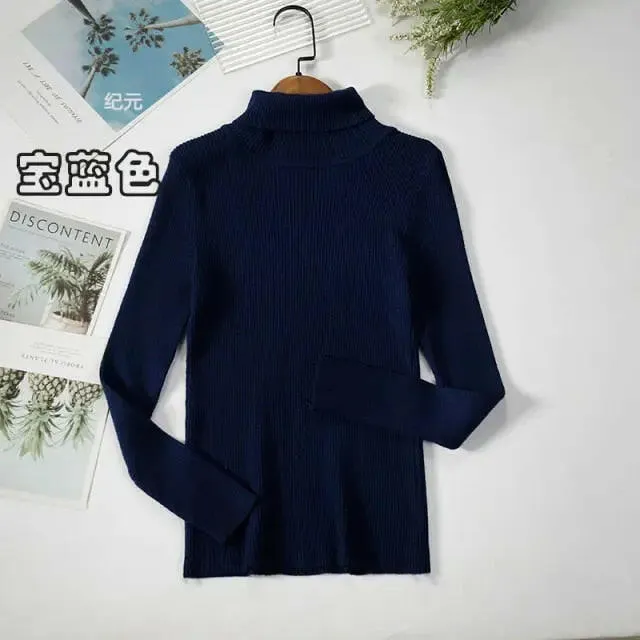 Soft Ribbed Turtleneck Sweater