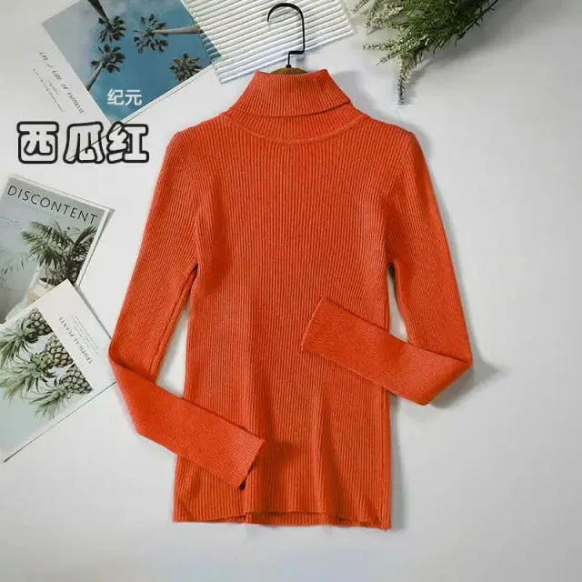 Soft Ribbed Turtleneck Sweater