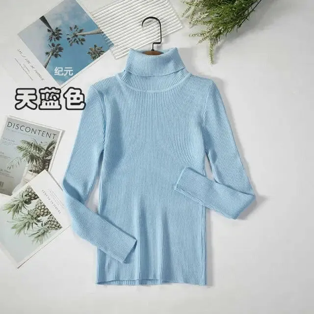Soft Ribbed Turtleneck Sweater